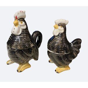 Chicken Rooster salt pepper creamer sugar set
